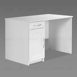 Стол КАСТОР письменный с одной тумбой и одним ящиком, цвет белый 2.03.06.030.1