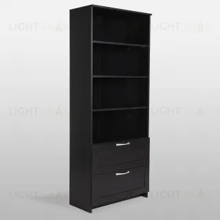 Стеллаж СИРИУС широкий, с двумя ящиками и четырьмя полками, цвет Дуб Венге 2.02.07.110.5