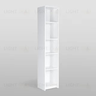 Стеллаж СИРИУС узкий, с пятью полками, цвет белый 2.02.07.150.1