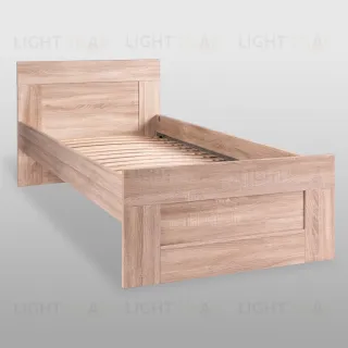 Кровать СИРИУС односпальная с ортопедическим основанием 80х200, цвет Дуб Сонома 2.02.04.160.3