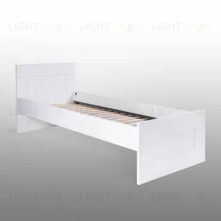 Кровать СИРИУС односпальная с ортопедическим основанием 80х200, цвет белый 2.02.04.160.1