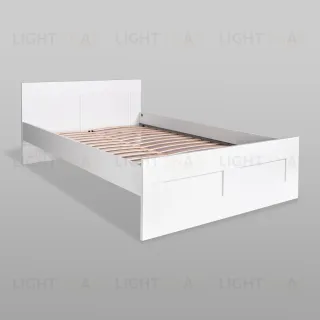 Кровать СИРИУС двухспальная с ортопедическим основанием 140х200, цвет белый 2.02.04.190.1