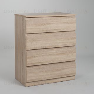 Комод МАЛЬТА высокий с четырьмя выдвижными ящиками, цвет Дуб Сонома 2.05.02.070.3