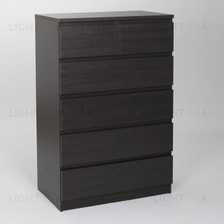 Комод МАЛЬТА высокий с шестью выдвижными ящиками, цвет Дуб Венге 2.05.02.100.5