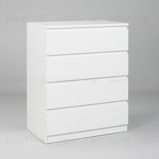 Комод МАЛЬТА высокий с четырьмя выдвижными ящиками, цвет белый 2.05.02.070.1