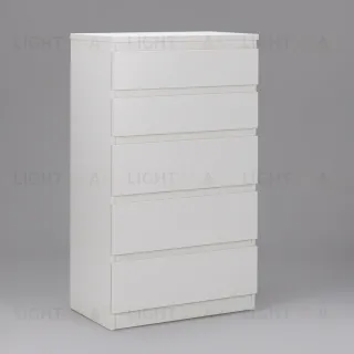 Комод КАСТОР с пятью ящиками, цвет белый 2.03.02.070.1