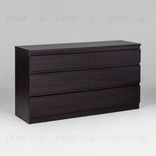 Комод КАСТОР длинный с шестью выдвижными ящиками, цвет Дуб Венге 2.03.02.080.5