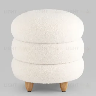 Пуф с ящиком Винни L тедди белый УТ000036429