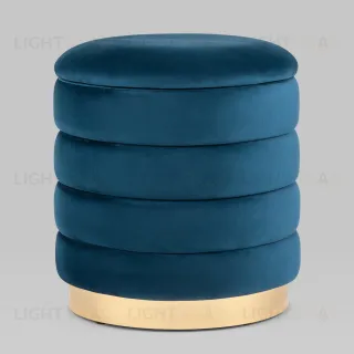 Пуф Франсис с ящиком велюр синий УТ000035901