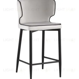 Стул полубарный Матео с кантом велюр светло-серый УТ000035019