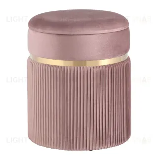 Пуф Миранда с ящиком велюр розовый УТ000025564