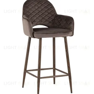 Стул полубарный Венера диамант велюр коричневый УТ000004924