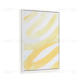 Картина Lien в бело-желтом цвете 50 x 70 см 108085