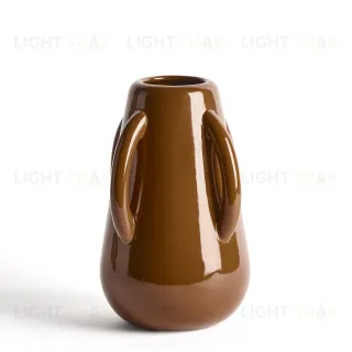 Ваза Odra из коричневой керамики с глянцевой отделкой, 25,5 см 482431