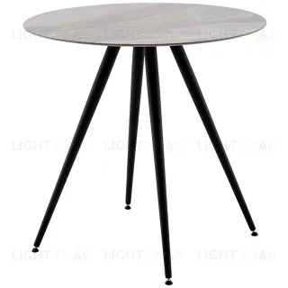 Стол Ники круглый столешница керамика Italian light grey 800 УТ000041255