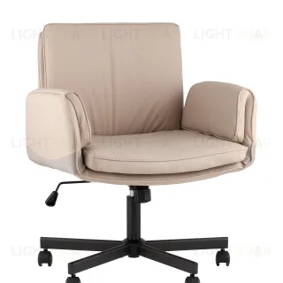 Кресло офисное TopChairs Foldo с откидными подлокотниками бежевое УТ000042106