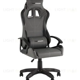 Кресло спортивное TopChairs Wyvern серо-черный УТ000039485