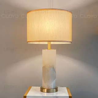Настольная лампа Cloyd PARMENID T1 / выс. 62 см - алебастр - латунь (арт.30194)  30194