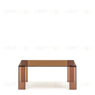 Журнальный столик Adularia из стекла коричневого цвета 85 x 85 205352