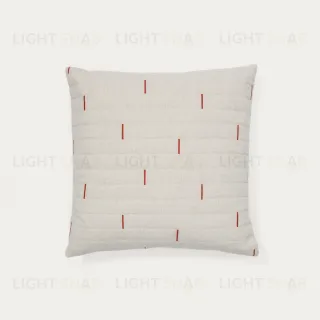 Чехол на подушку Blaina из белого льна с красной вышивкой 45 x 45 см 210740