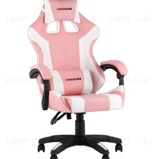 Кресло спортивное TopChairs MG-7035 розово-белый УТ000042700