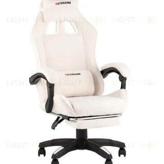 Кресло спортивное TopChairs MG-7019 букле белый УТ000042693
