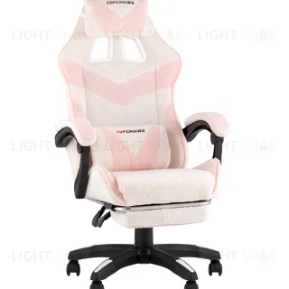 Кресло спортивное TopChairs MG-7019 букле бело-розовый УТ000042694