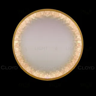 Зеркало Cloyd EDEL-B Mirror / Ø80 см - кварц - латунь (арт.50187)  50187