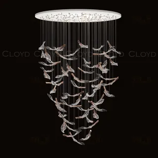 Декоративная композиция Cloyd AERIA 1686 S60 / Ø80 см - с потолочной чашей - белый (арт.60018)  60018