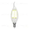 Лампа светодиодная филаментная (UL-00002229) Uniel E14 6W 4000K прозрачная LED-CW35-6W/NW/E14/CL GLA01TR LED-CW35-6W/NW/E14/CL GLA01TR картон - 1
