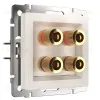 Акустическая розетка Werkel х4 перламутровый рифленый WL13-AUDIOx4 4690389124273 4690389124273 - 1