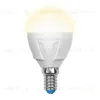 Лампа светодиодная (UL-00002419) Uniel E14 7W 3000K матовая LED-G45 7W/WW/E14/FR PLP01WH LED-G45 7W/WW/E14/FR PLP01WH картон - 1