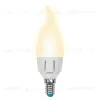 Лампа светодиодная (UL-00002416) Uniel E14 7W 3000K матовая LED-CW37 7W/WW/E14/FR PLP01WH LED-CW37 7W/WW/E14/FR PLP01WH картон - 1