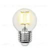 Лампа светодиодная филаментная (UL-00001370) Uniel E27 6W 4000K прозрачная LED-G45-6W/NW/E27/CL PLS02WH LED-G45-6W/NW/E27/CL PLS02WH картон - 1