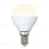 Лампа светодиодная (UL-00002375) Uniel E14 6W 3000K матовая LED-G45-6W/WW/E14/FR/MB PLM11WH LED-G45-6W/WW/E14/FR/MB PLM11WH картон - 1