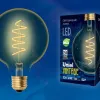 Лампа светодиодная филаментная (UL-00001818) Uniel E27 4W 2250K прозрачная LED-G95-4W/GOLDEN/E27/CW GLV21GO LED-G95-4W/GOLDEN/E27/CW GLV21GO - 2