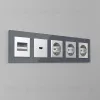 Накладка Werkel для розетки HDMI серебряный рифленый WL09-HDMI-CP 4690389128318 4690389128318 - 2