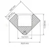 Профиль с экраном Arlight с экраном ALU-D45-2000 ANOD+FROST 018252 018252 - 2