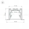 Профиль с экраном Arlight S2-LINIA55-F-2500 ANOD+OPAL 021176 021176 - 3