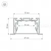 Профиль с экраном Arlight S2-LINIA69-F-2500 ANOD+OPAL 021177 021177 - 4