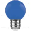 Лампа светодиодная Feron E27 1W Синий Шар Матовая LB-3725118 25118 - 2