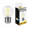 Лампа светодиодная филаментная Feron E27 5W 2700K Шар Прозрачная LB-61 25581 25581 - 1