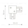 Коннектор L-образный Nowodvorski Profile Recessed 8971 8971 - 2