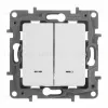 Переключатель двухклавишный Legrand Etika с подсветкой 10A 250V антрацит 672616 672616 - 2