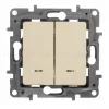 Выключатель двухклавишный Legrand Etika с подсветкой 10A 250V слоновая кость 672304 672304 - 3