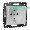 Розетка 2К+З Legrand Valena 16A 250V с/з со шторками крышкой винтовой зажим немецкий стандарт белый 774220 774220 - 1