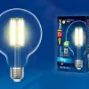 Лампа светодиодная филаментная (UL-00004863) Uniel E27 10W 4000K прозрачная LED-G95-10W/4000K/E27/CL PLS02WH LED-G95-10W/4000K/E27/CL PLS02WH картон - 2