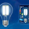 Лампа светодиодная филаментная (UL-00004871) Uniel E27 17W 4000K прозрачная LED-A70-17W/4000K/E27/CL PLS02WH LED-A70-17W/4000K/E27/CL PLS02WH картон - 2