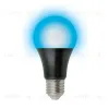 Лампа светодиодная ультрафиолетовая (UL-00005855) Uniel E27 9W матовая LED-A60-9W/UVAD/E27/FR PLZ07BK LED-A60-9W/UVAD/E27/FR PLZ07BK - 1