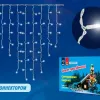 Уличная светодиодная гирлянда (UL-00001366) Uniel бахрома 230V белый ULD-B3010-200/TWK White IP67 ULD-B3010-200/TWK White IP67 - 2